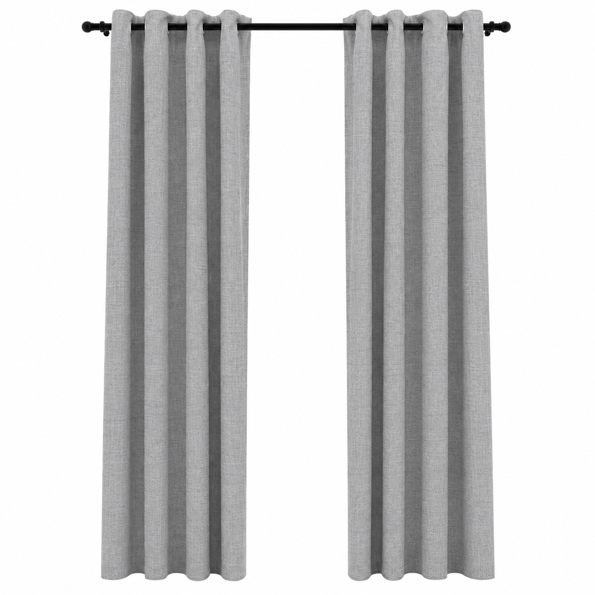 Rideaux occultant aspect lin | Gris