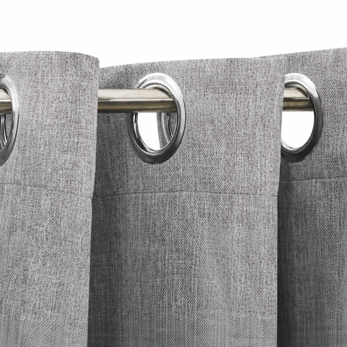 Rideaux occultant aspect lin | Gris