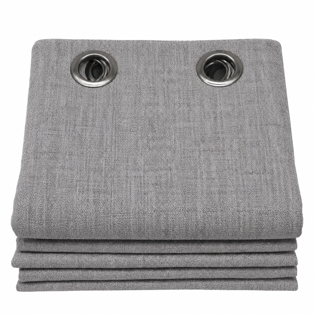 Rideaux occultant aspect lin | Gris