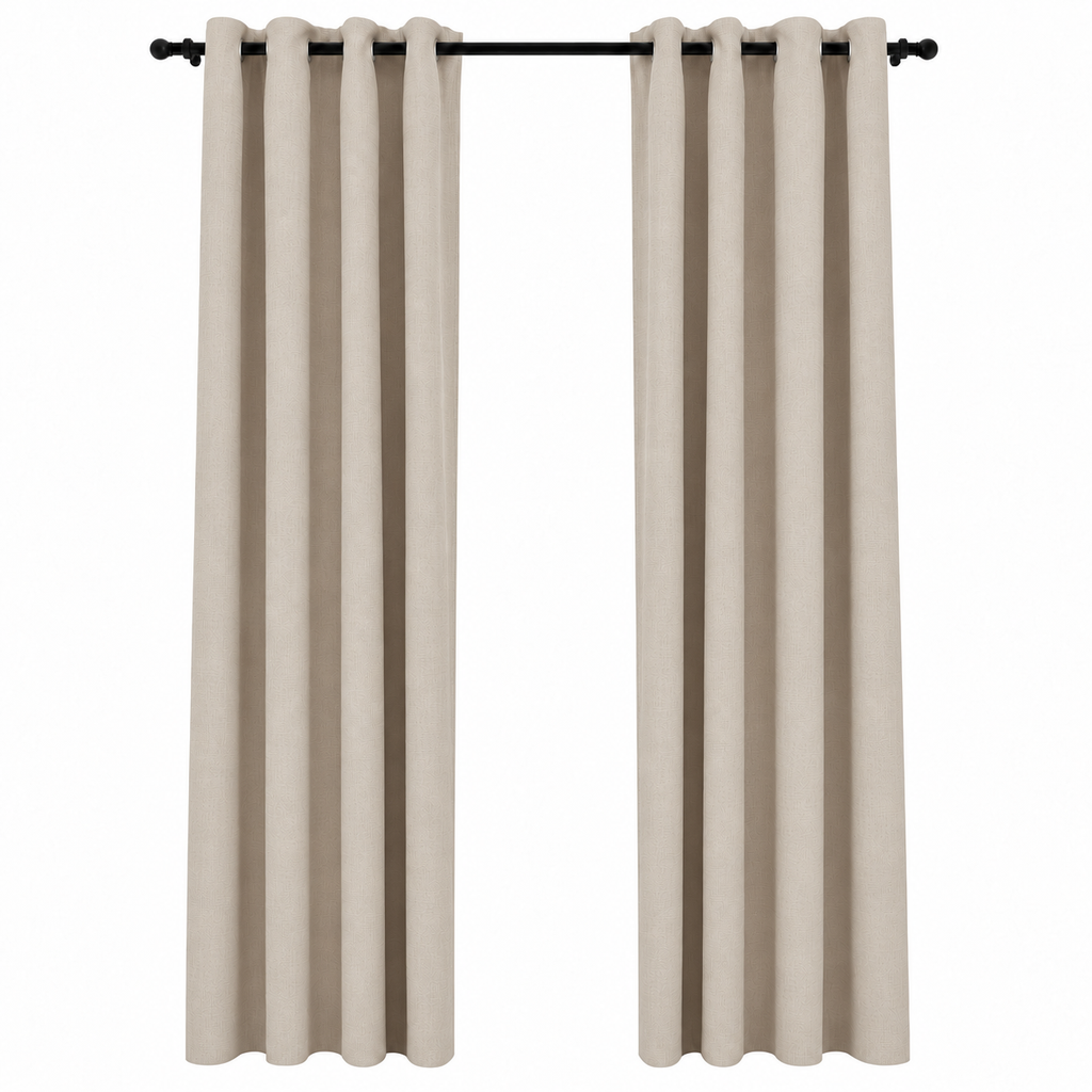 Rideaux occultant aspect lin | Beige