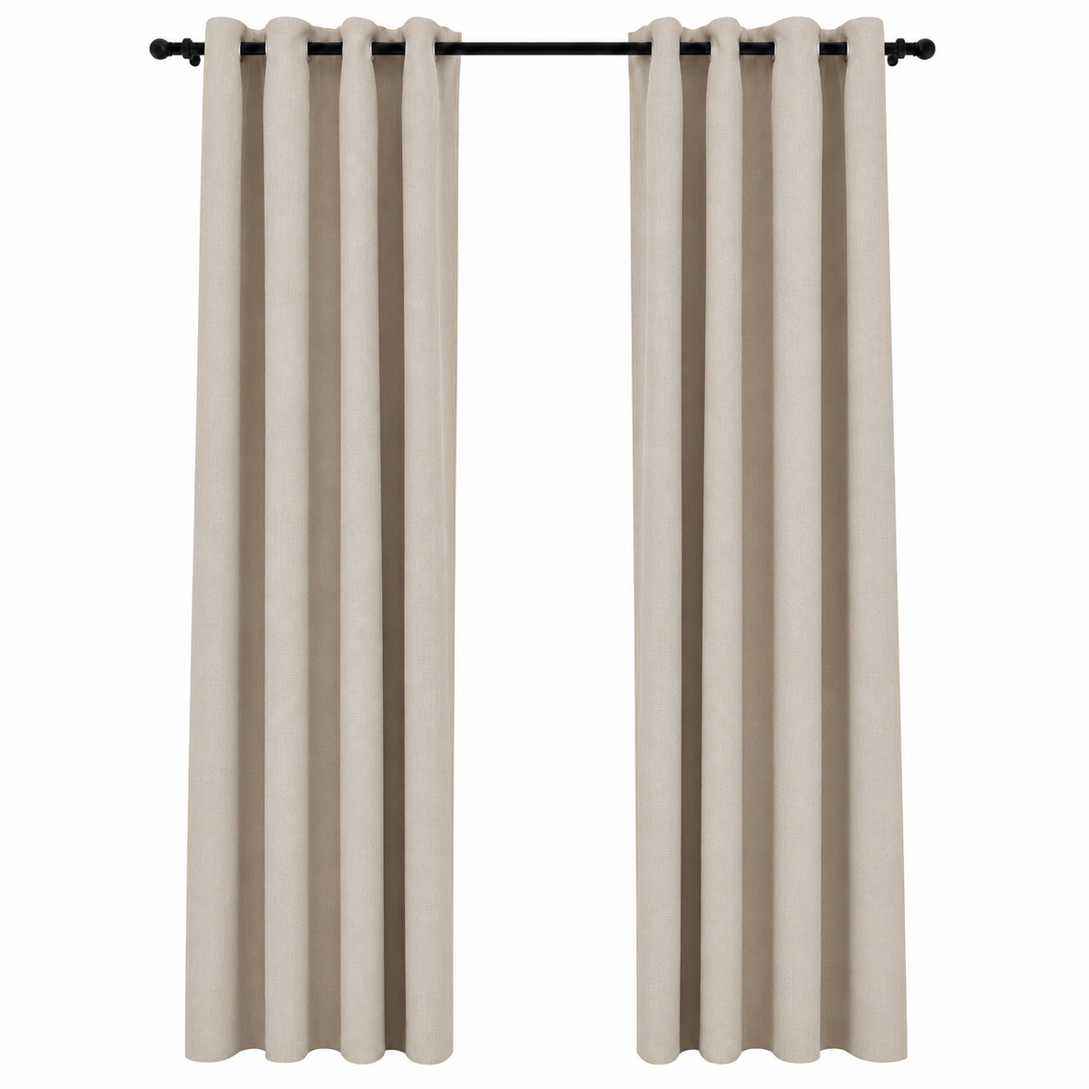Rideaux occultant aspect lin | Beige