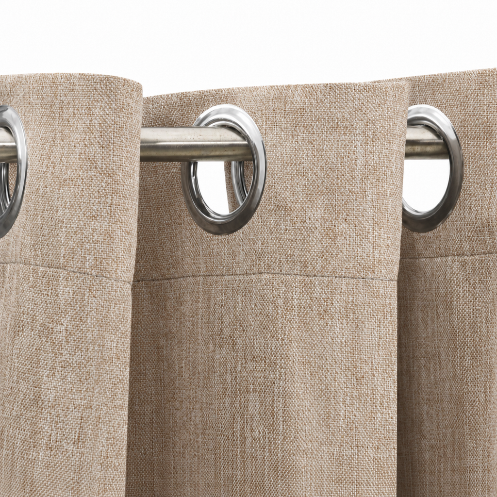 Rideaux occultant aspect lin | Beige