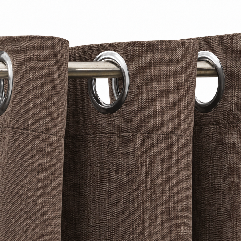 Rideaux occultant aspect lin | Taupe