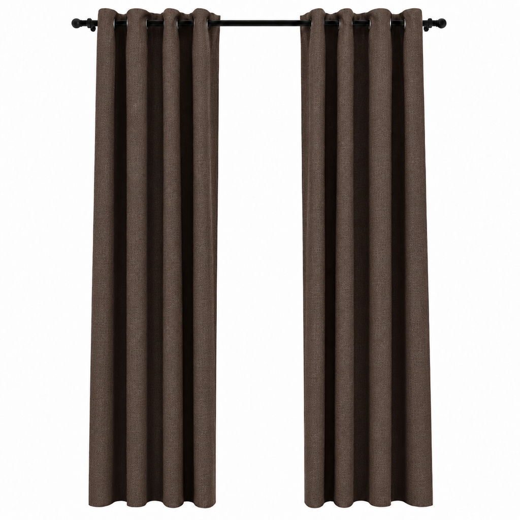 Rideaux occultant aspect lin | Taupe