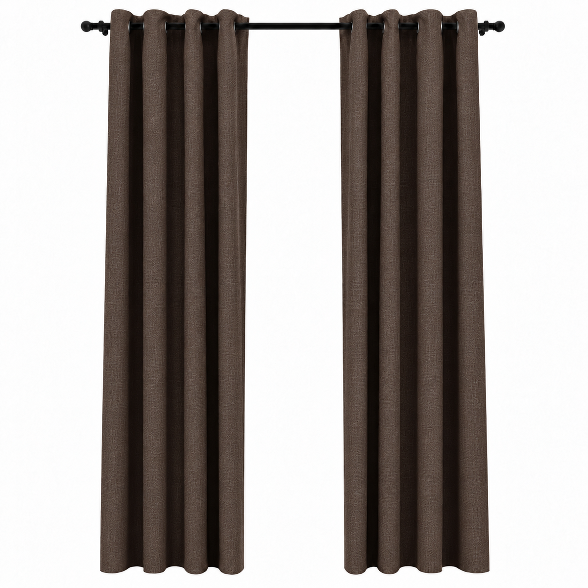Rideaux occultant aspect lin | Taupe