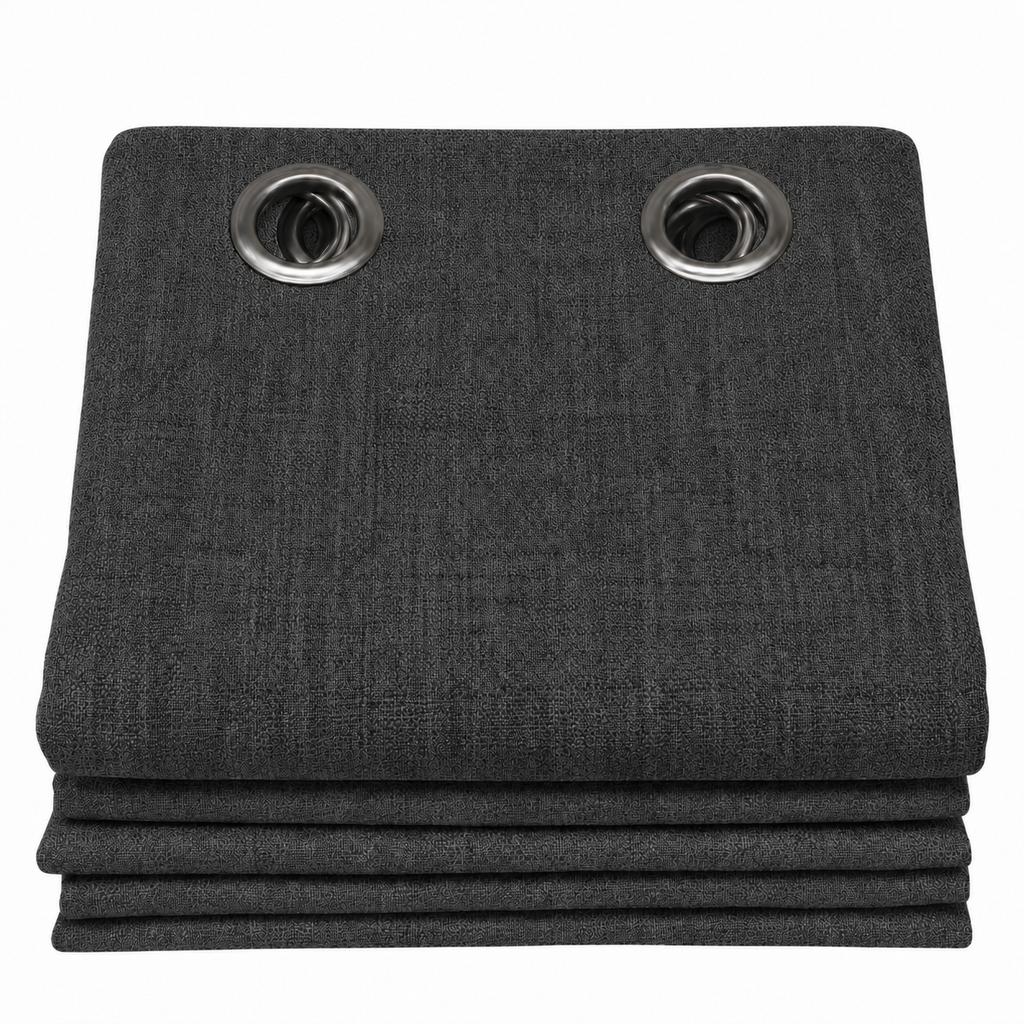 Rideaux occultant aspect lin | Gris anthracite