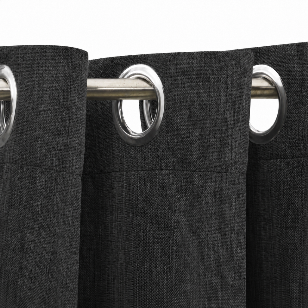 Rideaux occultant aspect lin | Gris anthracite