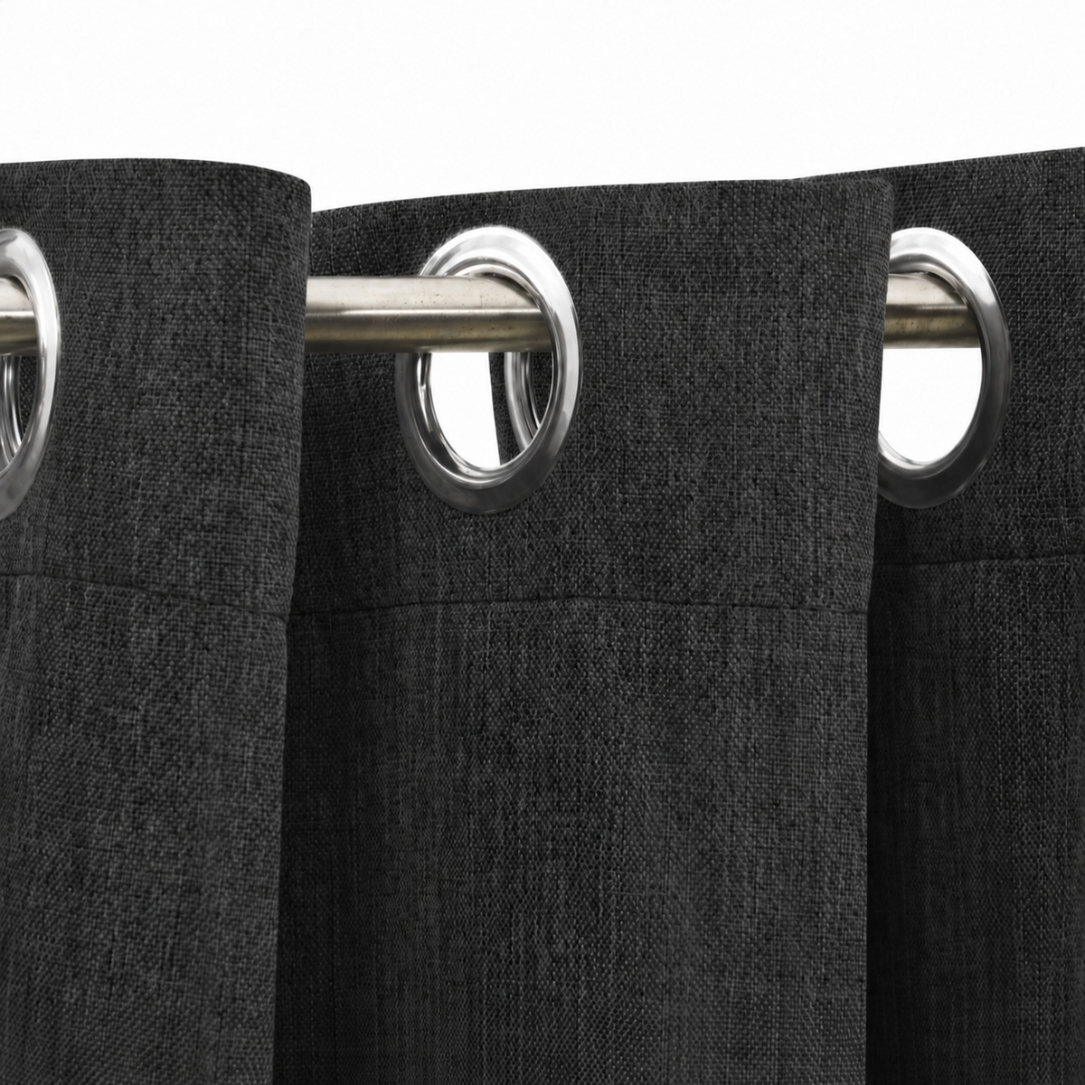 Rideaux occultant aspect lin | Gris anthracite