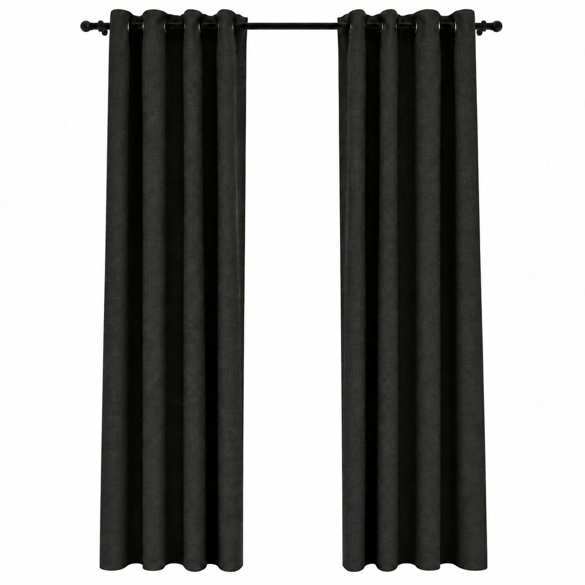 Rideaux occultant aspect lin | Gris anthracite