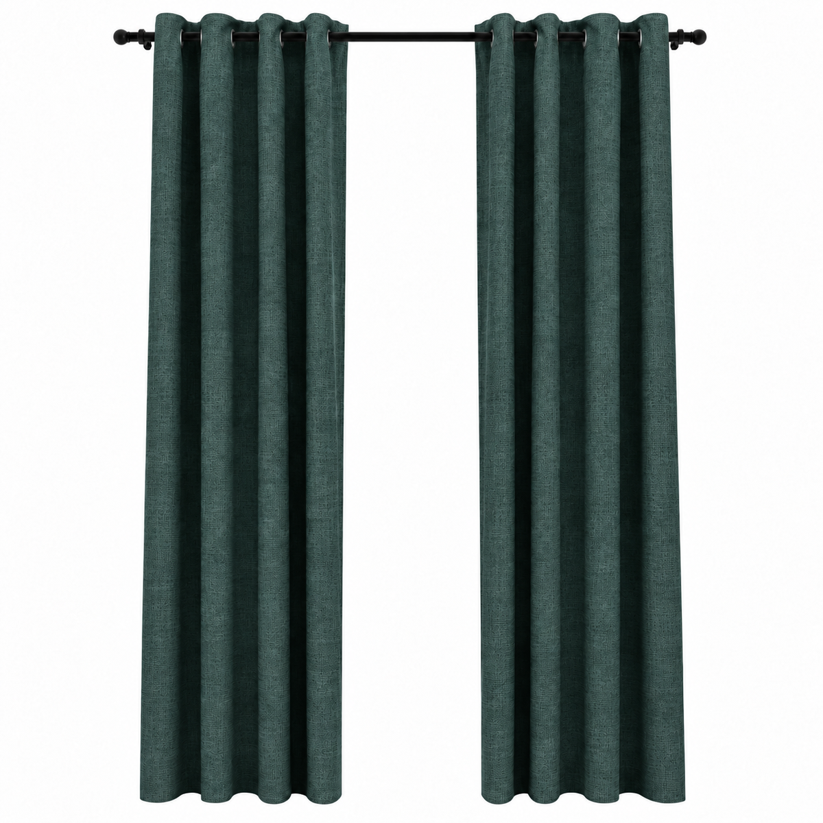 Rideaux occultant aspect lin | Vert