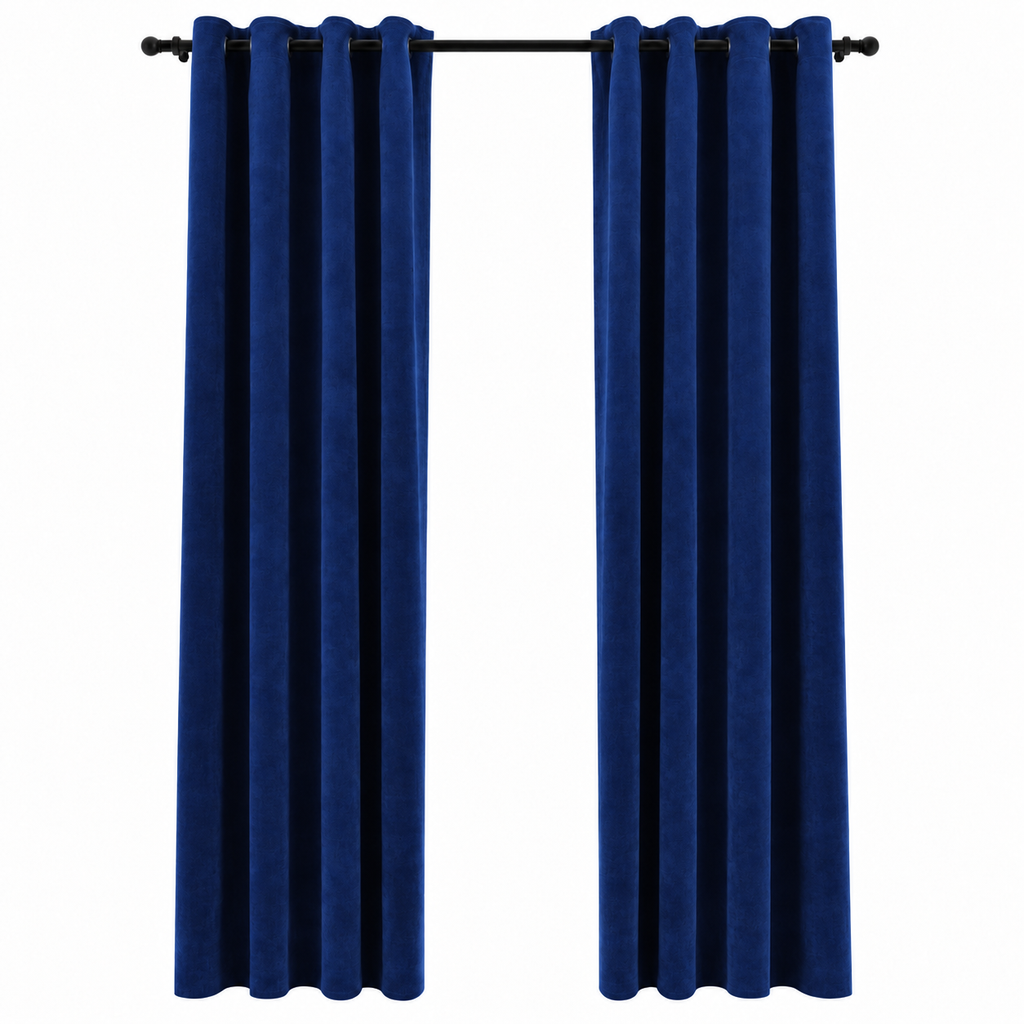Rideaux occultant velours | Bleu foncé