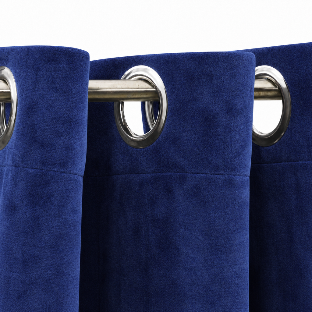 Rideaux occultant velours | Bleu foncé