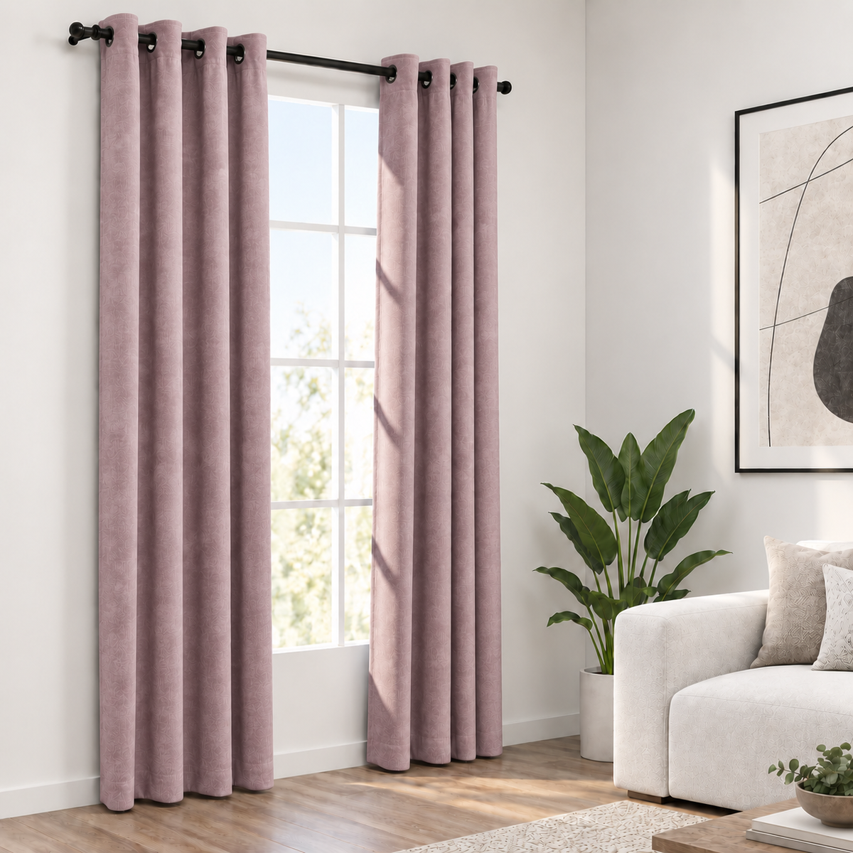 Rideaux occultant velours | Rose
