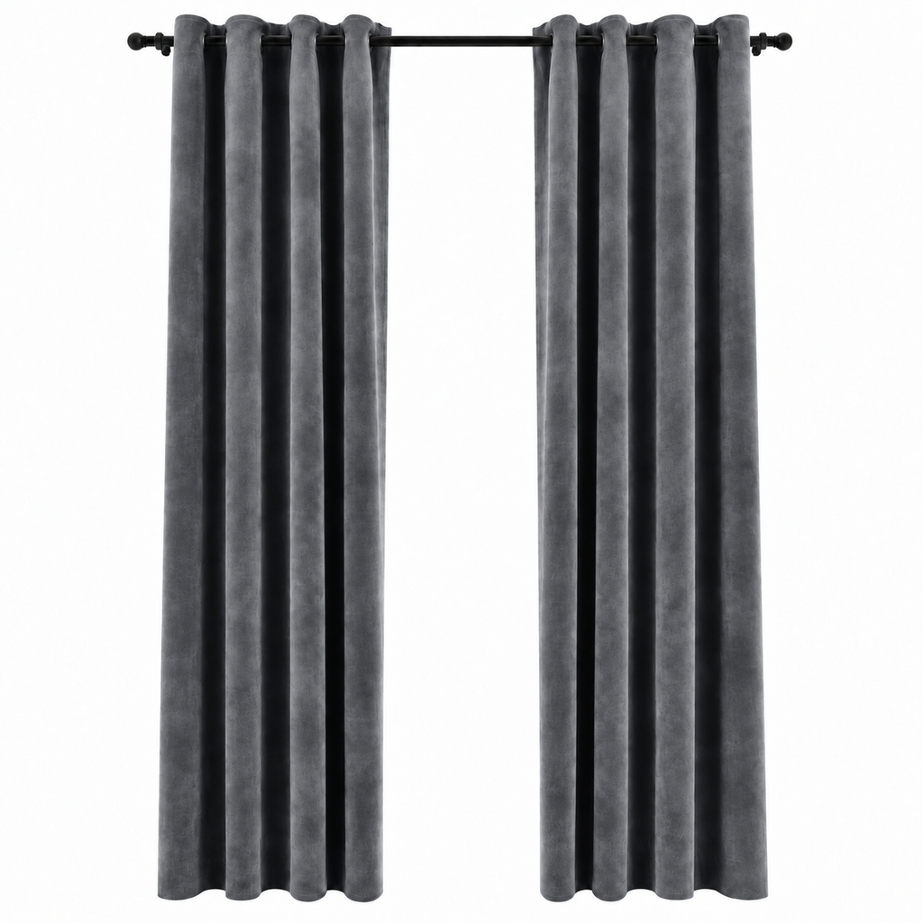 Rideaux occultant velours | Gris anthracite