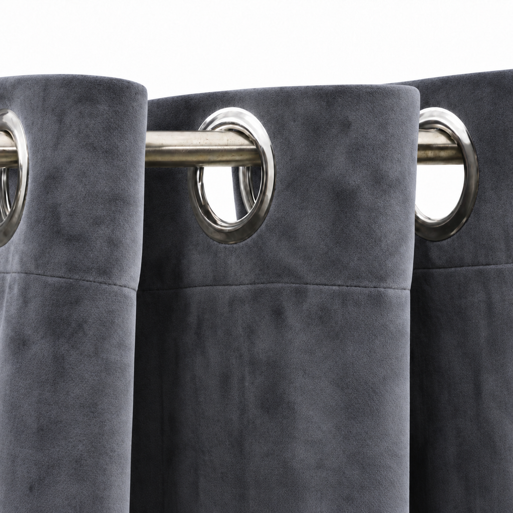Rideaux occultant velours | Gris anthracite