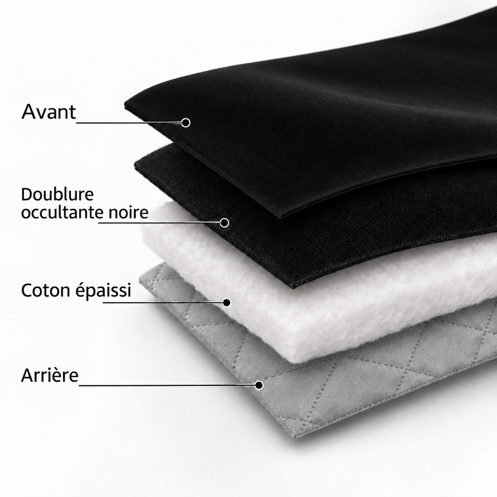 Rideaux occultant thermique premium | Noir