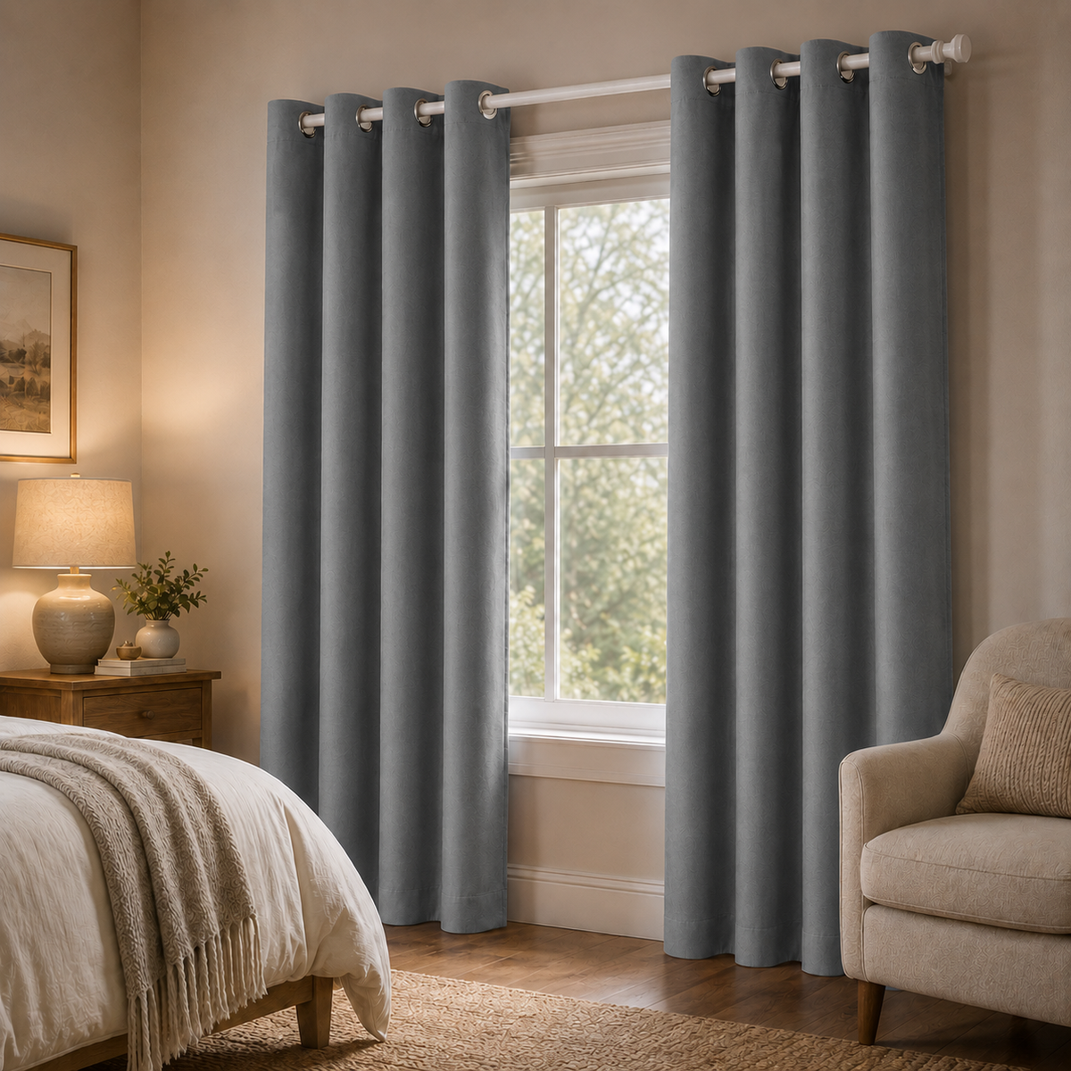 Rideaux occultant thermique | Gris foncé