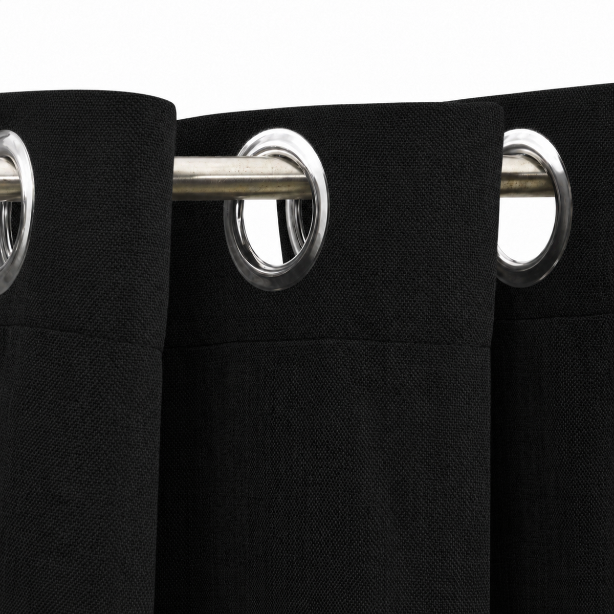 Rideaux occultant aspect lin | Noir