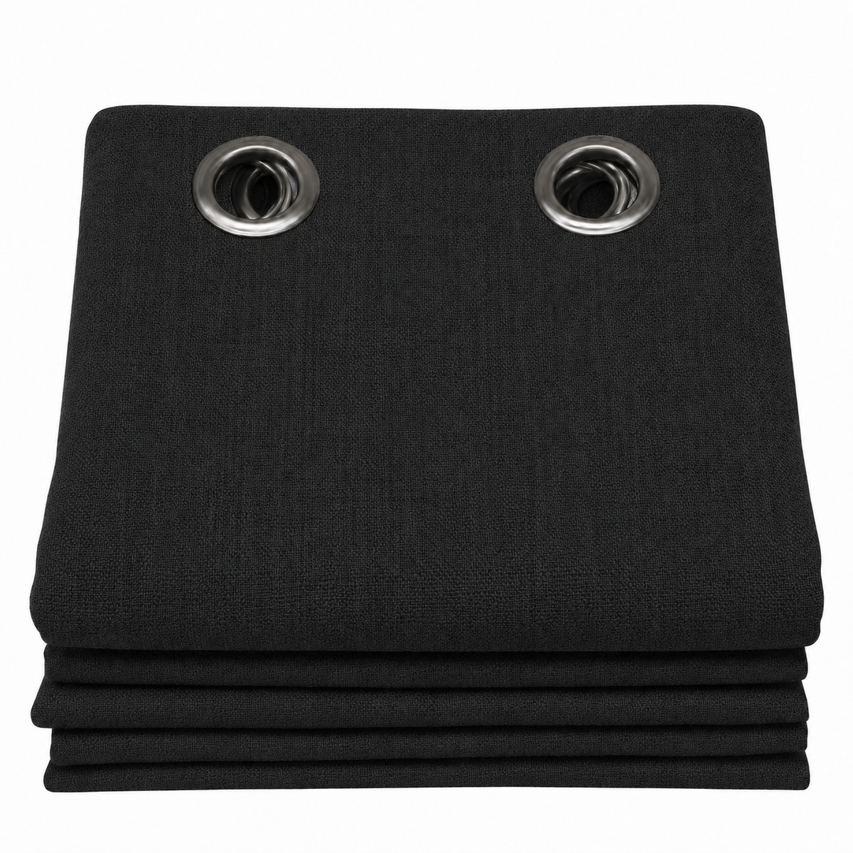 Rideaux occultant aspect lin | Noir