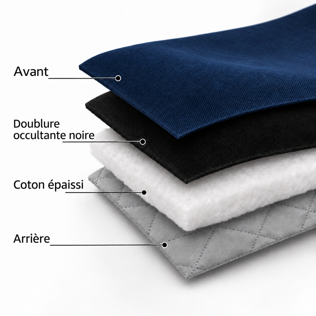 Rideaux occultant thermique premium | Bleu